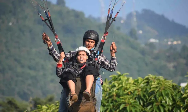 Paragliding over Nainital hills