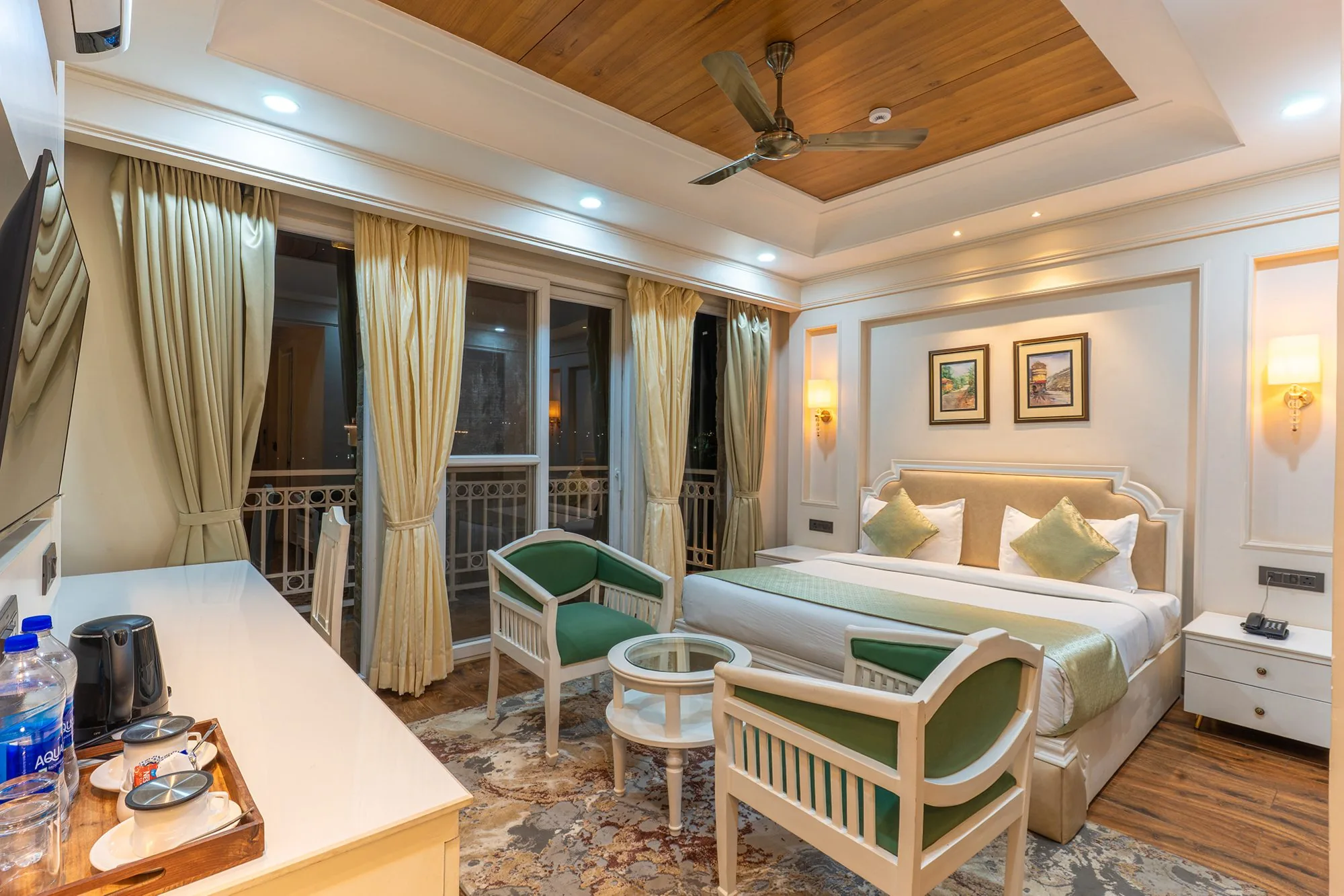 Valley view balcony room near Kainchi Dham